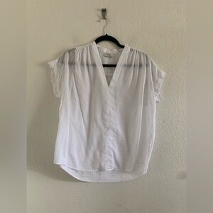 AYR White V-Neck Blouse